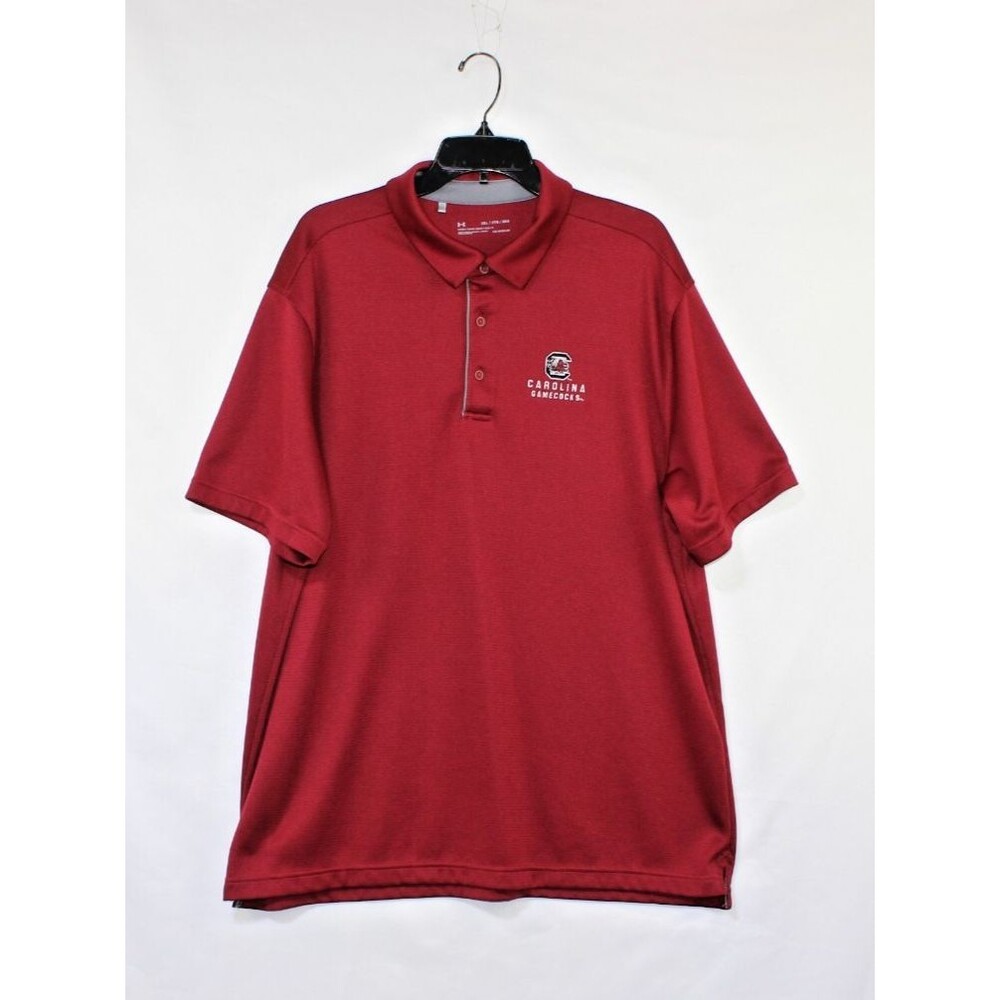 Under Armour South Carolina Gamecocks Heatgear Polo Shirt Mens 2XL Garnet